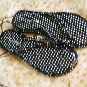Cammie Polka Dot Lace-Up Flat Sandals – Size 8 | Cute Tie-Up Flip Flops NWOT